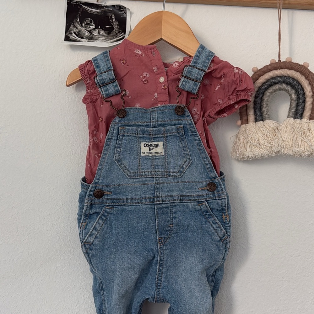 OshKosh B'gosh Light Blue Denim Overalls